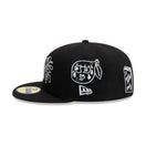 59FIFTY Mora Lo Mismo de Siempre オールオーバー ブラック × ホワイト