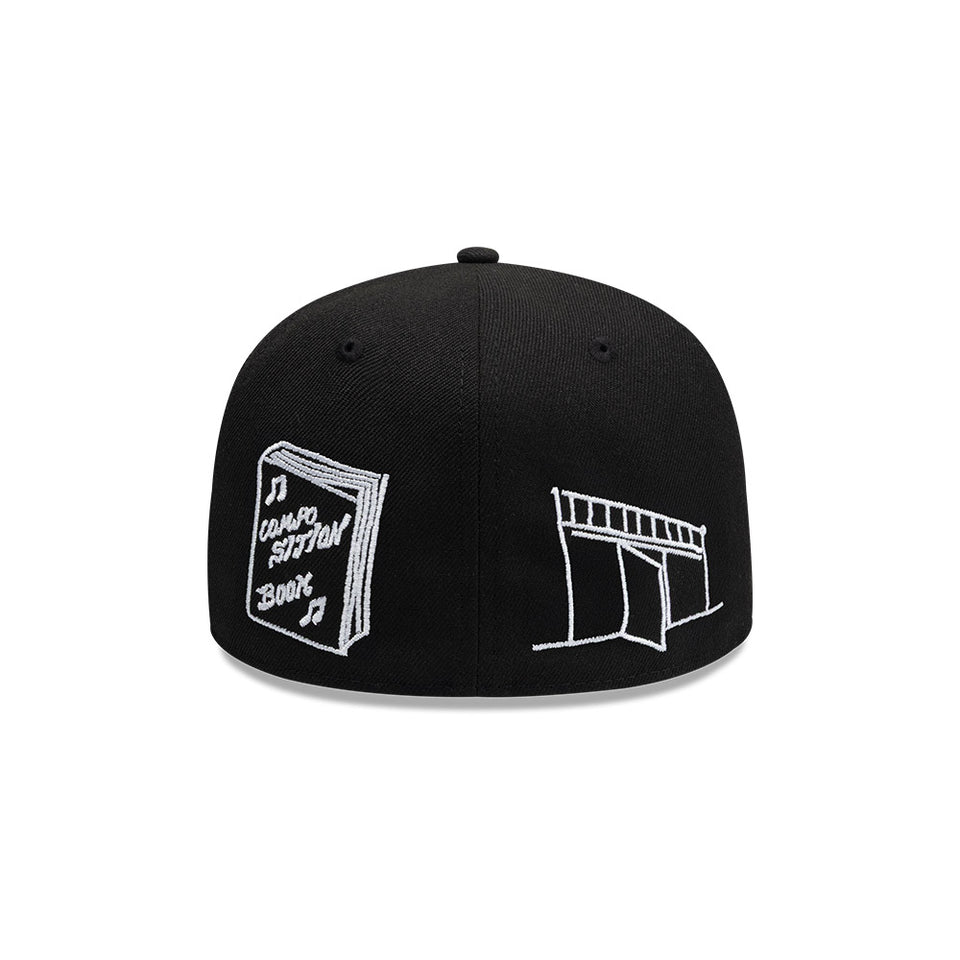 59FIFTY Mora Lo Mismo de Siempre オールオーバー ブラック × ホワイト