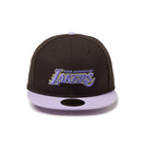 59FIFTY ソフトバックラム BLACK LABEL SS26 ロサンゼルス・レイカーズ ブラウン パープルバイザー | NEW ERA ニューエラ公式オンラインストア