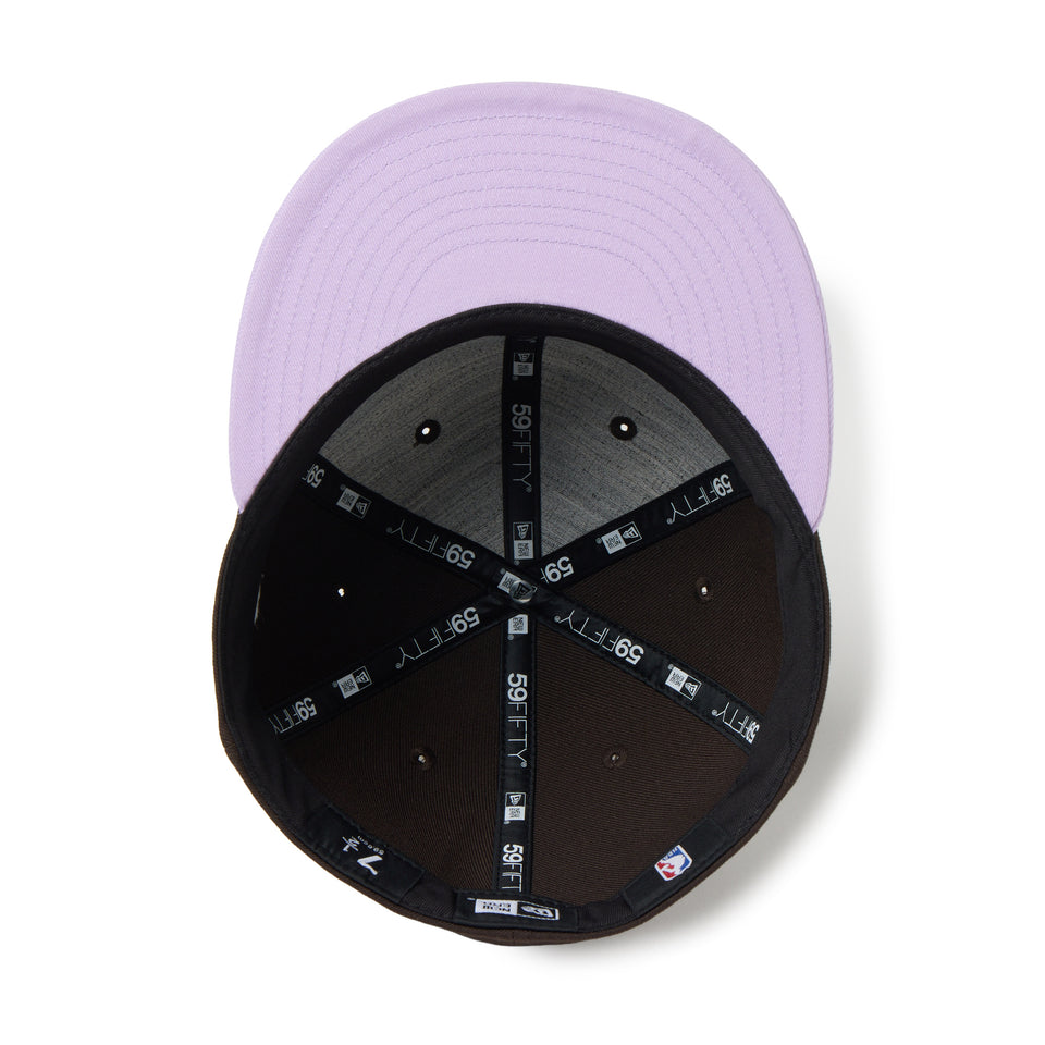 59FIFTY ソフトバックラム BLACK LABEL SS26 ロサンゼルス・レイカーズ ブラウン パープルバイザー | NEW ERA ニューエラ公式オンラインストア