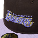 59FIFTY ソフトバックラム BLACK LABEL SS26 ロサンゼルス・レイカーズ ブラウン パープルバイザー | NEW ERA ニューエラ公式オンラインストア