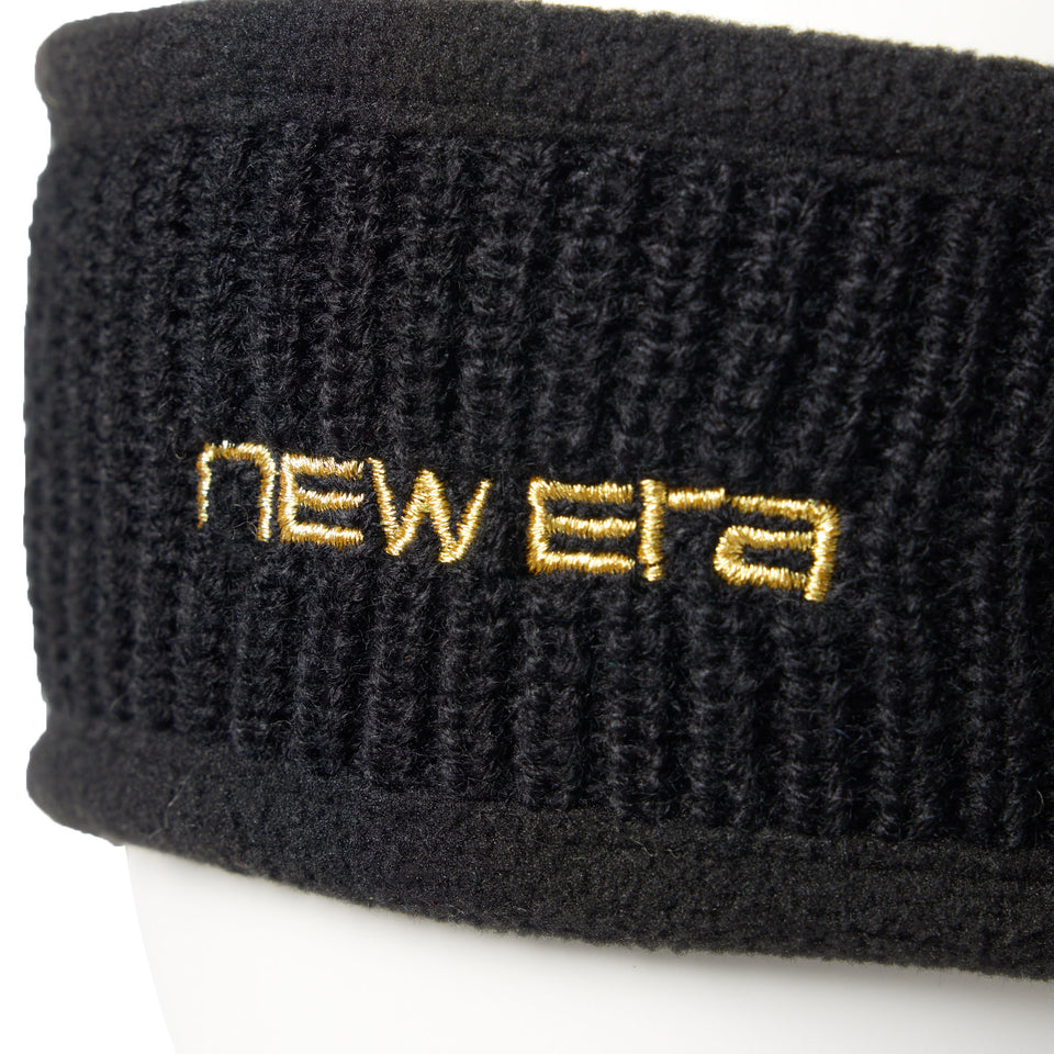 ニット イヤーウォーマー ブランドネームロゴ ブラック/ゴールド | NEW ERA ニューエラ公式オンラインストア