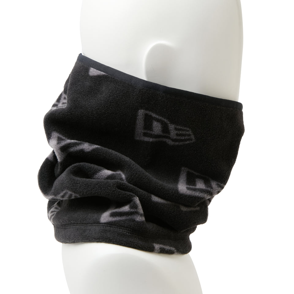 フリース ネックウォーマー ロング フラッグロゴ オールオーバー ブラック | NEW ERA ニューエラ公式オンラインストア