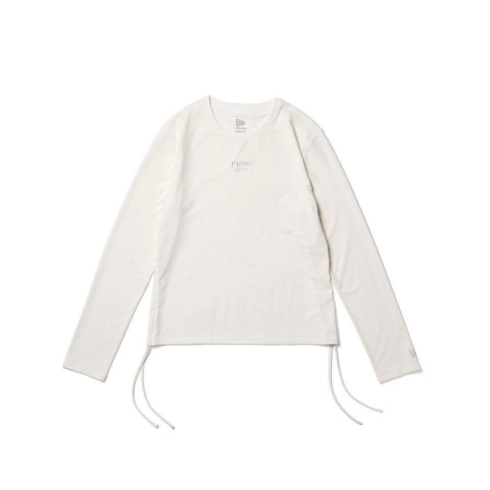 Women's 長袖 サイド ドローストリング Tシャツ TPUロゴ アイボリー｜パフォーマンスアパレル | NEW ERA ニューエラ公式オンラインストア