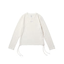 Women's 長袖 サイド ドローストリング Tシャツ TPUロゴ アイボリー｜パフォーマンスアパレル | NEW ERA ニューエラ公式オンラインストア