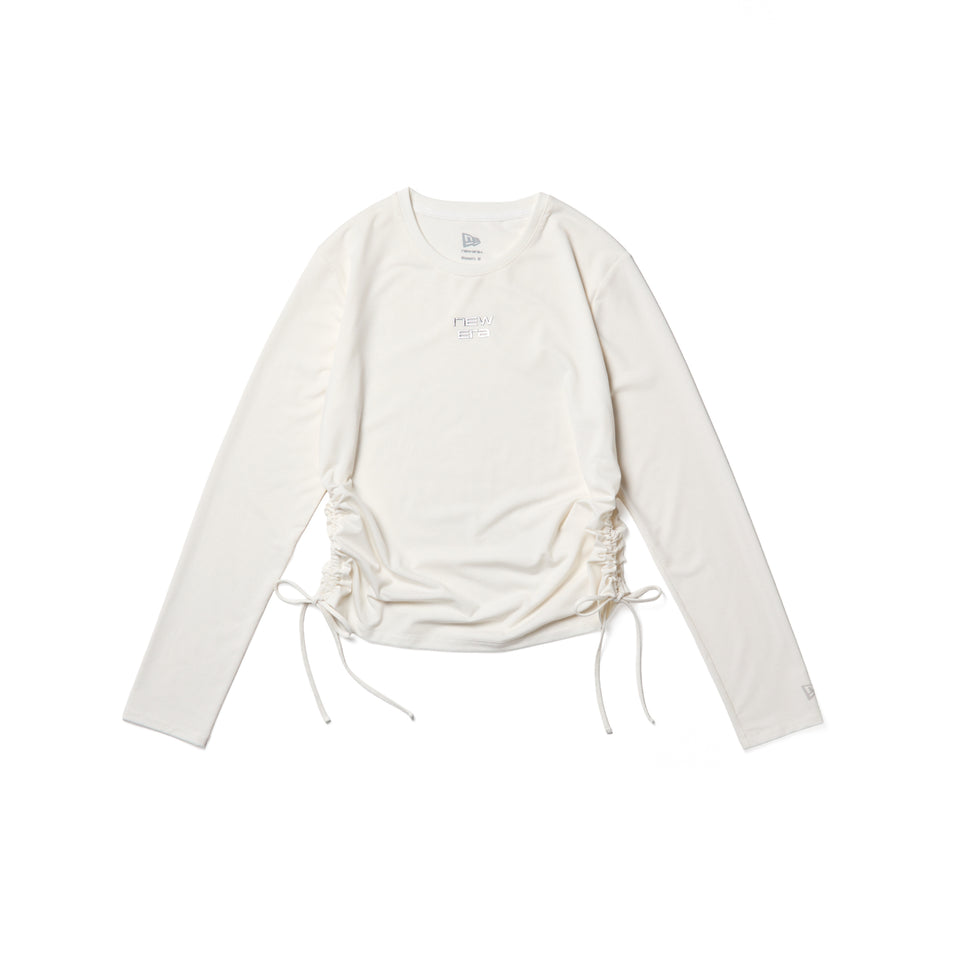 Women's 長袖 サイド ドローストリング Tシャツ TPUロゴ アイボリー｜パフォーマンスアパレル | NEW ERA ニューエラ公式オンラインストア