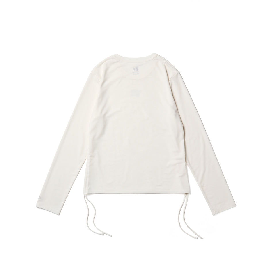 Women's 長袖 サイド ドローストリング Tシャツ TPUロゴ アイボリー｜パフォーマンスアパレル | NEW ERA ニューエラ公式オンラインストア
