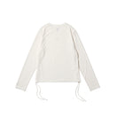 Women's 長袖 サイド ドローストリング Tシャツ TPUロゴ アイボリー｜パフォーマンスアパレル | NEW ERA ニューエラ公式オンラインストア