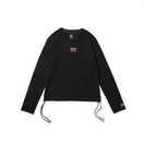Women's 長袖 サイド ドローストリング Tシャツ TPUロゴ ブラック｜パフォーマンスアパレル | NEW ERA ニューエラ公式オンラインストア