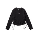 Women's 長袖 サイド ドローストリング Tシャツ TPUロゴ ブラック｜パフォーマンスアパレル | NEW ERA ニューエラ公式オンラインストア