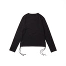 Women's 長袖 サイド ドローストリング Tシャツ TPUロゴ ブラック｜パフォーマンスアパレル | NEW ERA ニューエラ公式オンラインストア