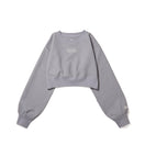 Women's 長袖 クロップド ワッフル Tシャツ グレー｜パフォーマンスアパレル | NEW ERA ニューエラ公式オンラインストア