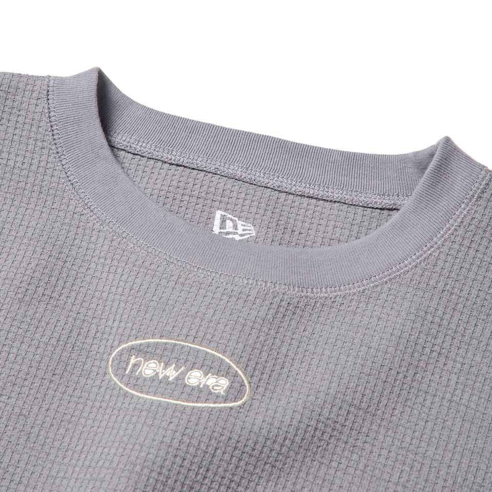 Women's 長袖 クロップド ワッフル Tシャツ グレー｜パフォーマンスアパレル | NEW ERA ニューエラ公式オンラインストア