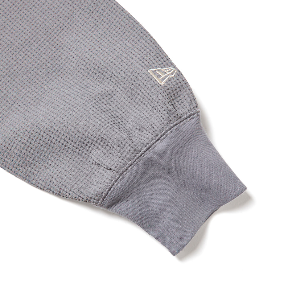 Women's 長袖 クロップド ワッフル Tシャツ グレー｜パフォーマンスアパレル | NEW ERA ニューエラ公式オンラインストア