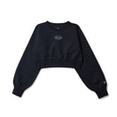 Women's 長袖 クロップド ワッフル Tシャツ ブラック｜パフォーマンスアパレル | NEW ERA ニューエラ公式オンラインストア