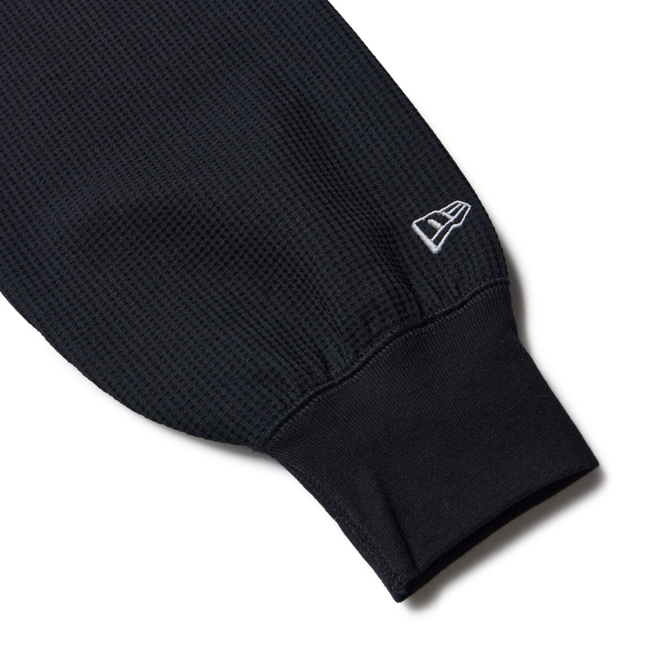 Women's 長袖 クロップド ワッフル Tシャツ ブラック｜パフォーマンスアパレル | NEW ERA ニューエラ公式オンラインストア