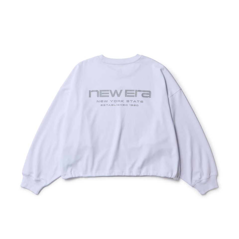 Women's 長袖 サイド ドローストリング Tシャツ ホワイト｜パフォーマンスアパレル