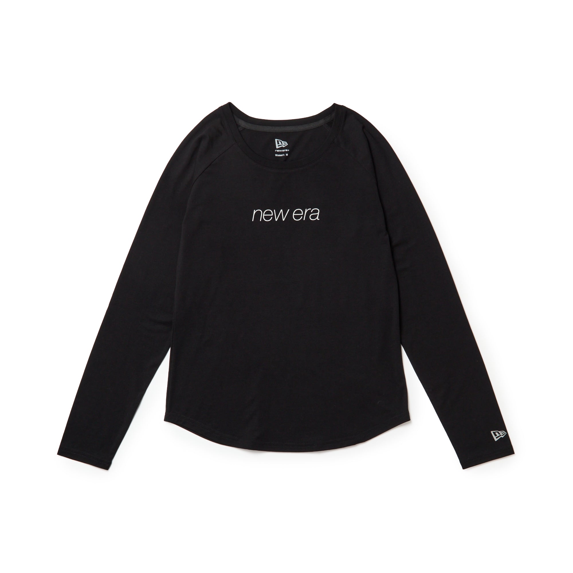 ウィメンズ 長袖 ミドルレングス Tシャツ ブラック｜パフォーマンス