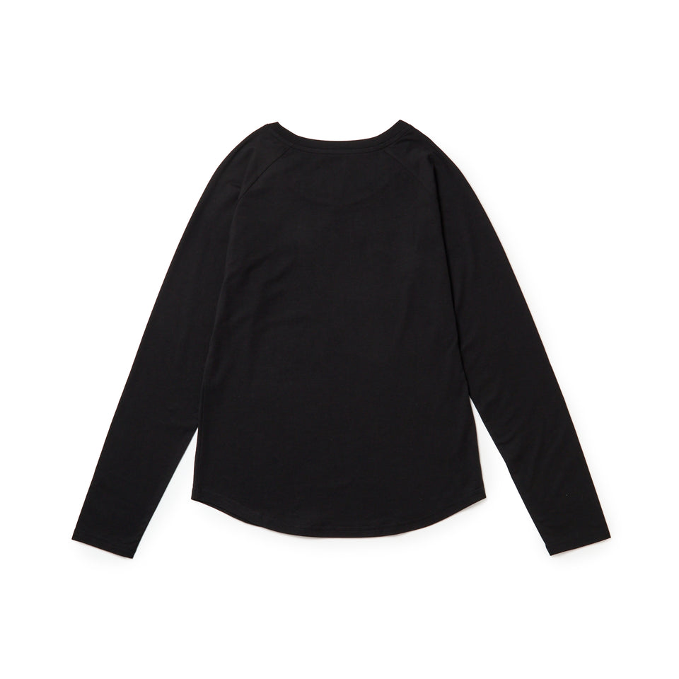 Women's 長袖 ミドルレングス Tシャツ ブラック｜パフォーマンスアパレル | NEW ERA ニューエラ公式オンラインストア