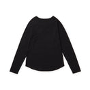 Women's 長袖 ミドルレングス Tシャツ ブラック｜パフォーマンスアパレル | NEW ERA ニューエラ公式オンラインストア