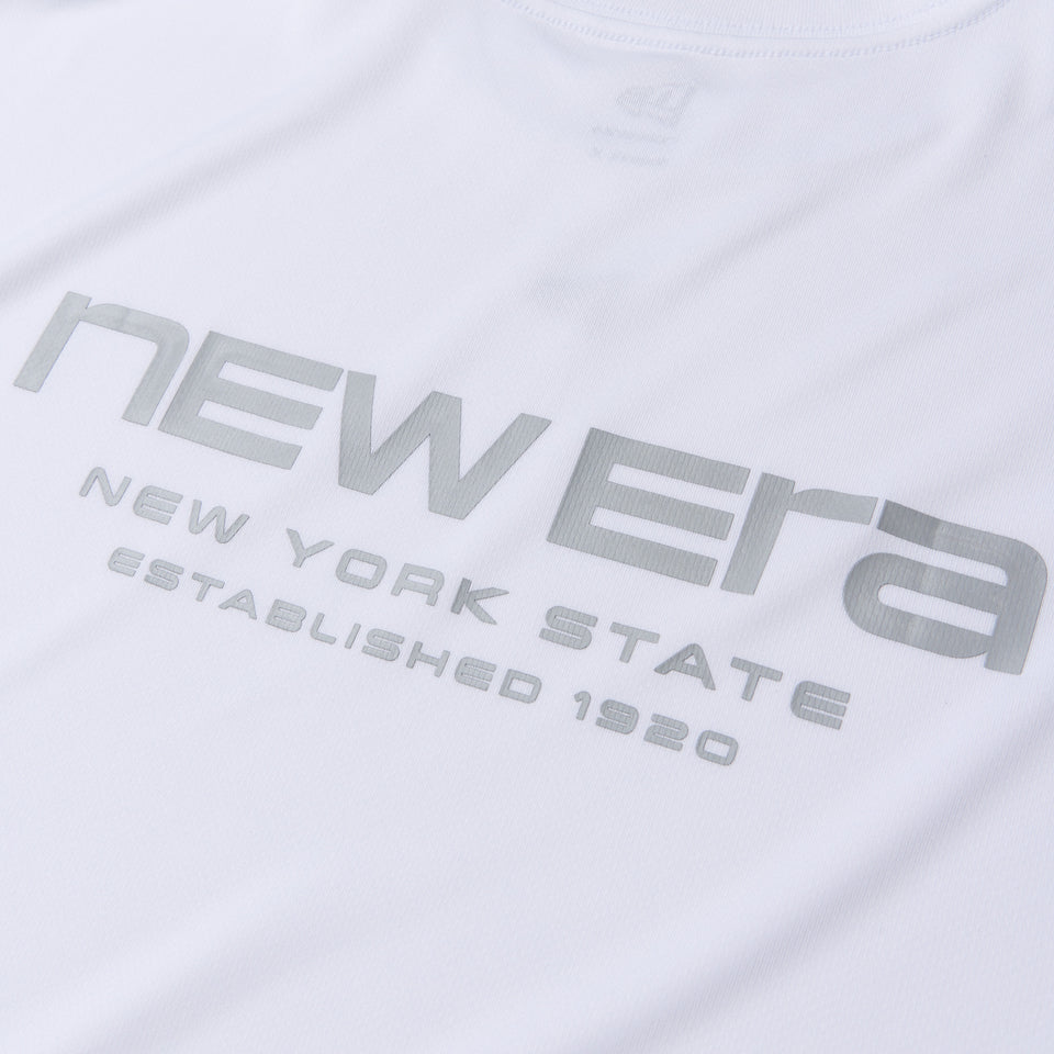 Women's ハーフスリーブ テック Tシャツ Brand Name Logo ホワイト｜パフォーマンスアパレル | NEW ERA ニューエラ公式オンラインストア