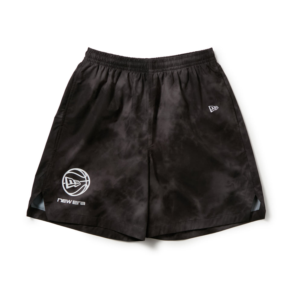バスケットボール ウーブン ショートパンツ Round Ball Brand Name Logo タイダイ ブラック/ダークグレー｜パフォーマンスアパレル | NEW ERA ニューエラ公式オンラインストア