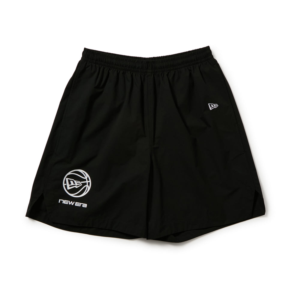 バスケットボール ウーブン ショートパンツ Round Ball Brand Name Logo ブラック｜パフォーマンスアパレル | NEW ERA ニューエラ公式オンラインストア