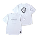 バスケットボール 半袖 テック Tシャツ Round Ball Brand Name Logo ホワイト｜パフォーマンスアパレル