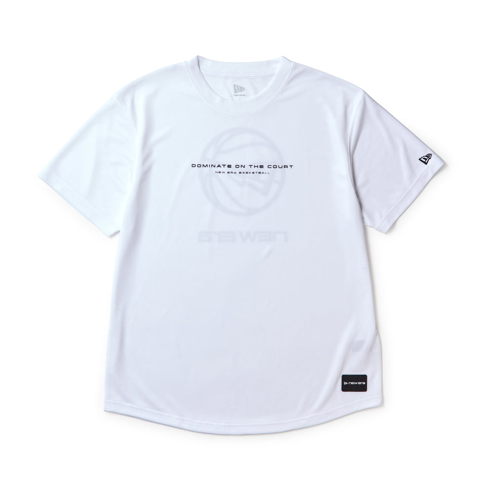 バスケットボール 半袖 テック Tシャツ Round Ball Brand Name Logo ホワイト｜パフォーマンスアパレル | NEW ERA ニューエラ公式オンラインストア
