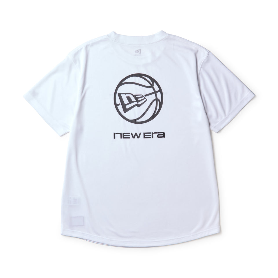バスケットボール 半袖 テック Tシャツ Round Ball Brand Name Logo ホワイト｜パフォーマンスアパレル | NEW ERA ニューエラ公式オンラインストア