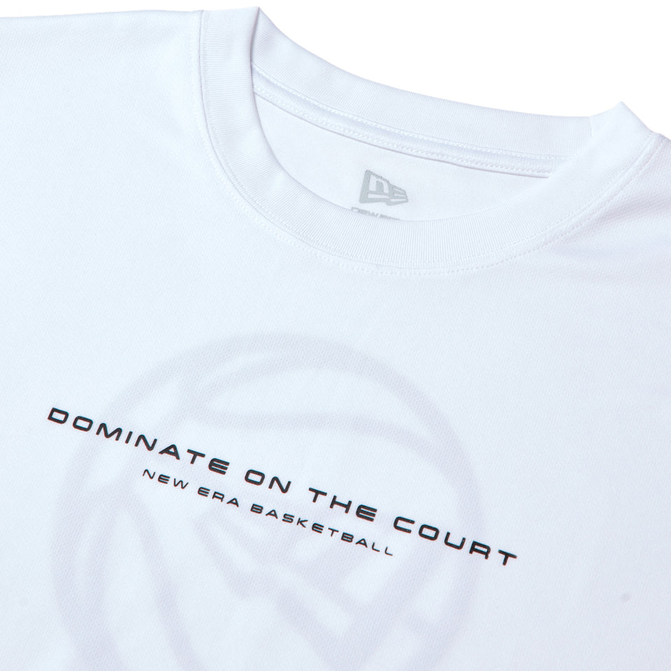 バスケットボール 半袖 テック Tシャツ Round Ball Brand Name Logo ホワイト｜パフォーマンスアパレル | NEW ERA ニューエラ公式オンラインストア