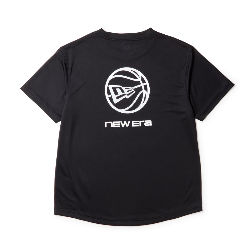 バスケットボール 半袖 テック Tシャツ Round Ball Brand Name Logo ブラック｜パフォーマンスアパレル | NEW ERA ニューエラ公式オンラインストア