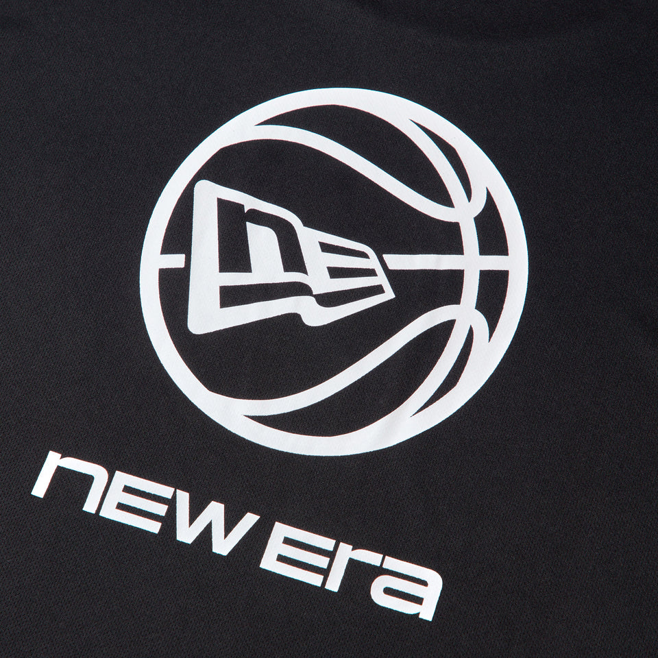 バスケットボール 半袖 テック Tシャツ Round Ball Brand Name Logo ブラック｜パフォーマンスアパレル | NEW ERA ニューエラ公式オンラインストア
