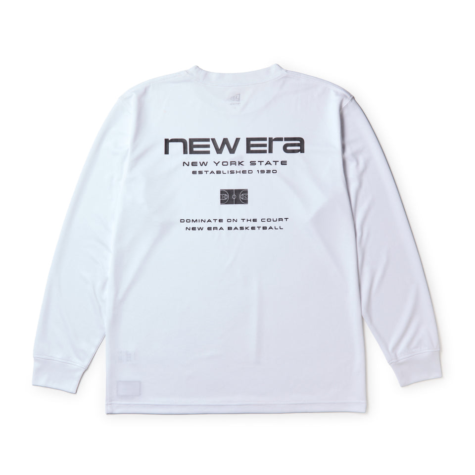 バスケットボール 長袖 テック Tシャツ Brand Name Logo ホワイト｜パフォーマンスアパレル | NEW ERA ニューエラ公式オンラインストア