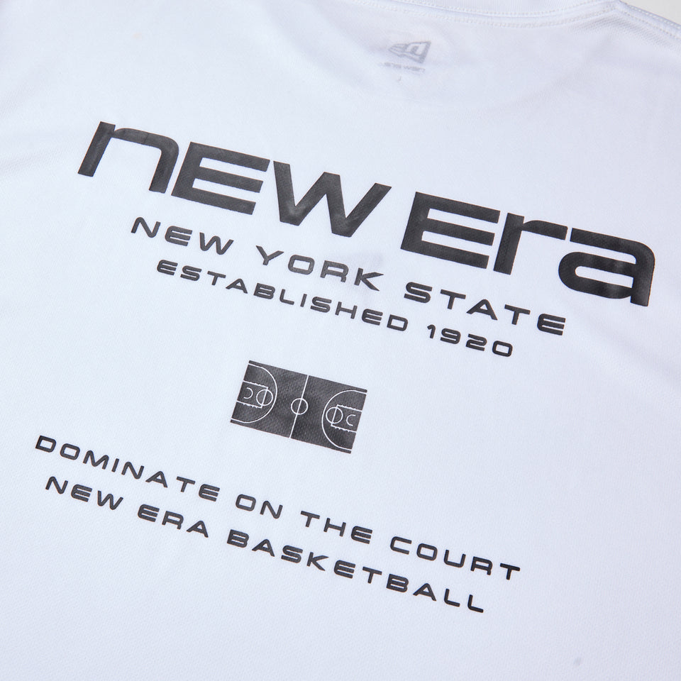 バスケットボール 長袖 テック Tシャツ Brand Name Logo ホワイト｜パフォーマンスアパレル | NEW ERA ニューエラ公式オンラインストア