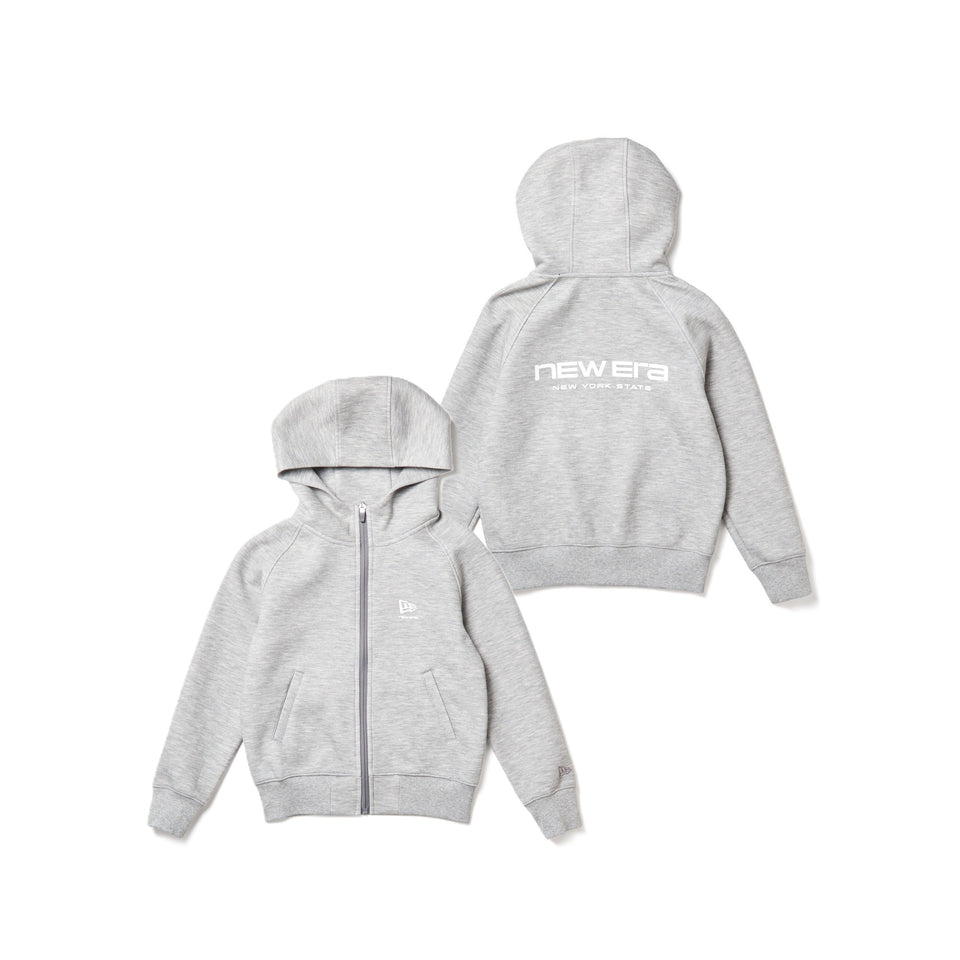 キッズ Youth テックスウェット フルジップ フーディ ブランドネームロゴ グレー｜パフォーマンスアパレル | NEW ERA ニューエラ公式オンラインストア