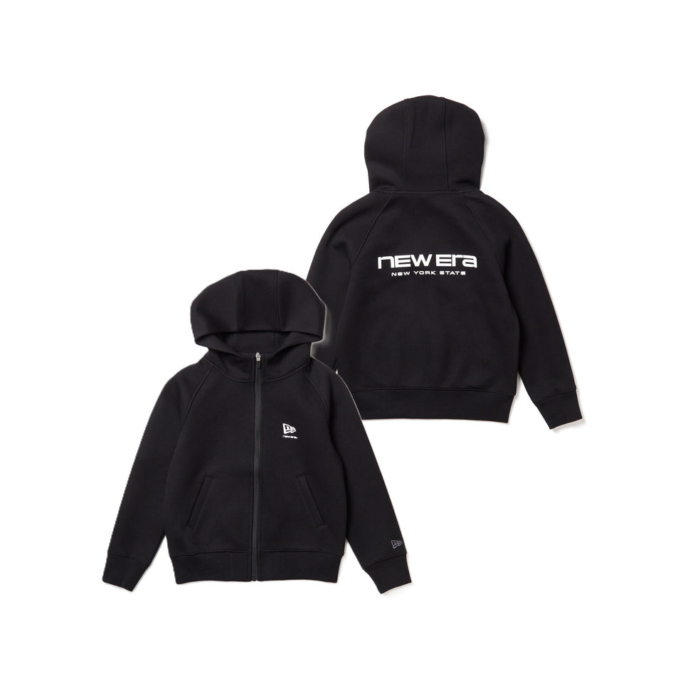 キッズ Youth テックスウェット フルジップ フーディ ブランドネームロゴ ブラック｜パフォーマンスアパレル | NEW ERA ニューエラ公式オンラインストア