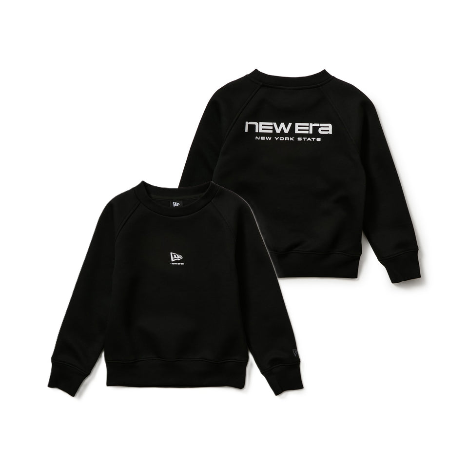 キッズ Youth テックスウェット クルーネック ブランドネームロゴ ブラック｜パフォーマンスアパレル | NEW ERA ニューエラ公式オンラインストア