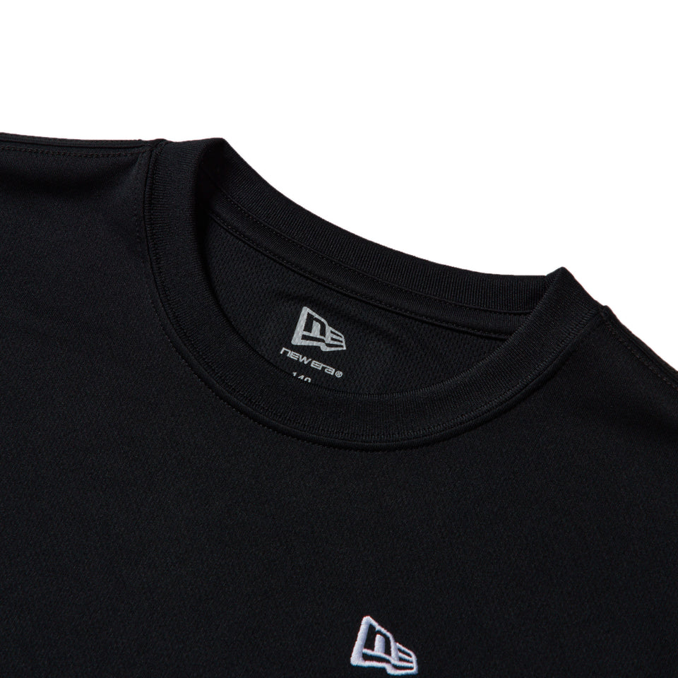 キッズ Youth 長袖 テック Tシャツ Sleeve Logo ブラック｜パフォーマンスアパレル | NEW ERA ニューエラ公式オンラインストア