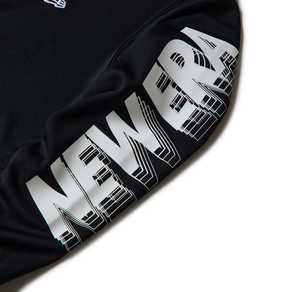 キッズ Youth 長袖 テック Tシャツ Sleeve Logo ブラック｜パフォーマンスアパレル | NEW ERA ニューエラ公式オンラインストア