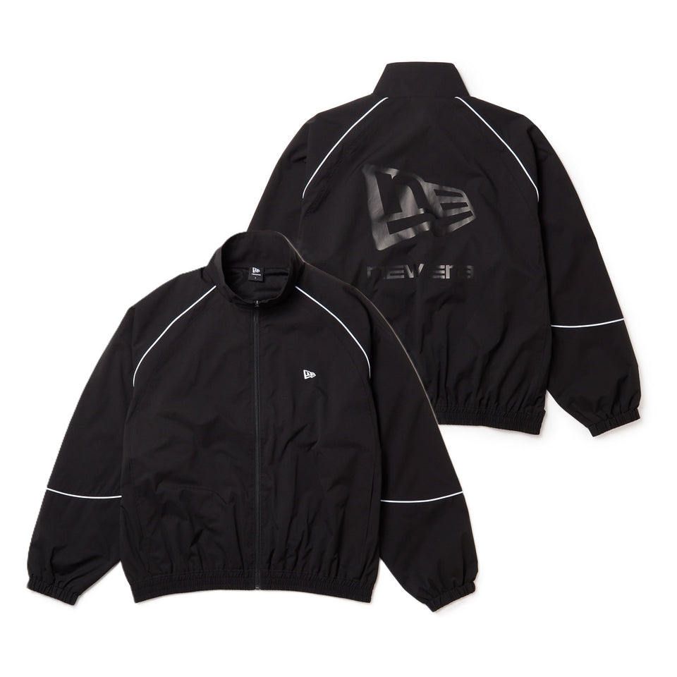オーバーサイズド パイピング トラックジャケット ボックスロゴ ブラック｜パフォーマンスアパレル | NEW ERA ニューエラ公式オンラインストア