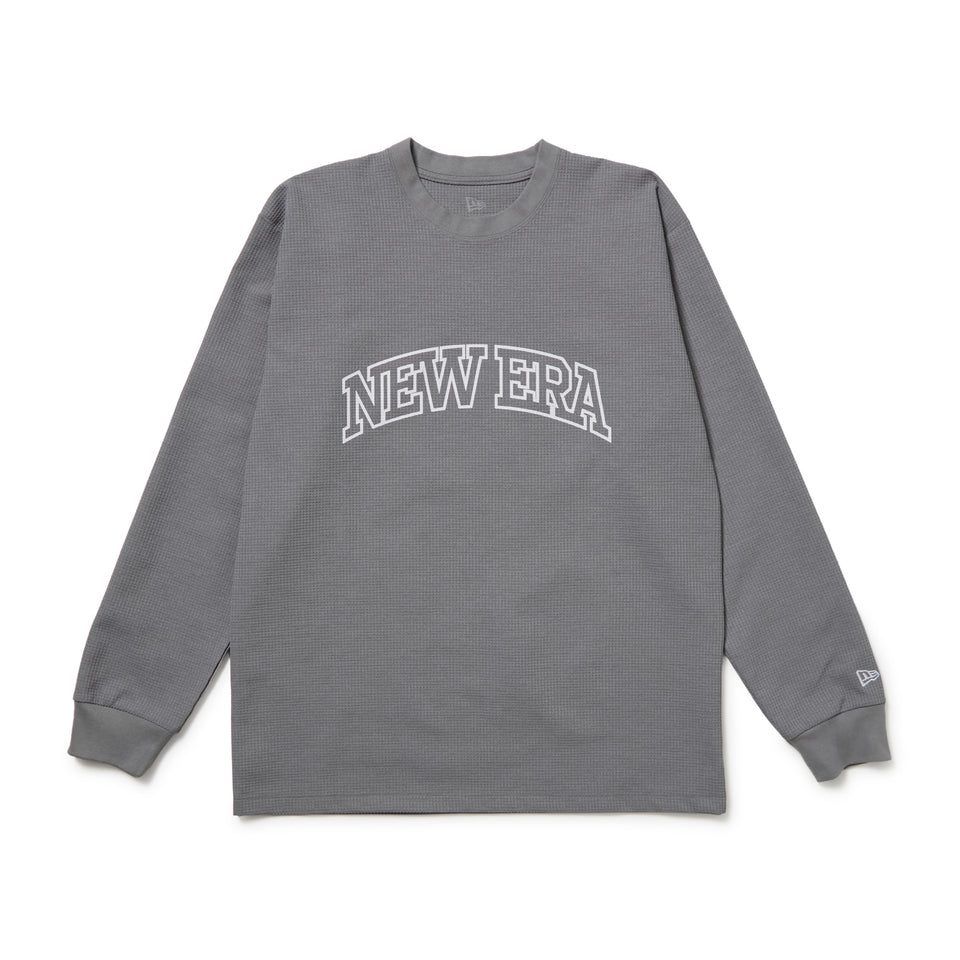 長袖 テック ワッフル Tシャツ College Logo グレー｜パフォーマンスアパレル | NEW ERA ニューエラ公式オンラインストア