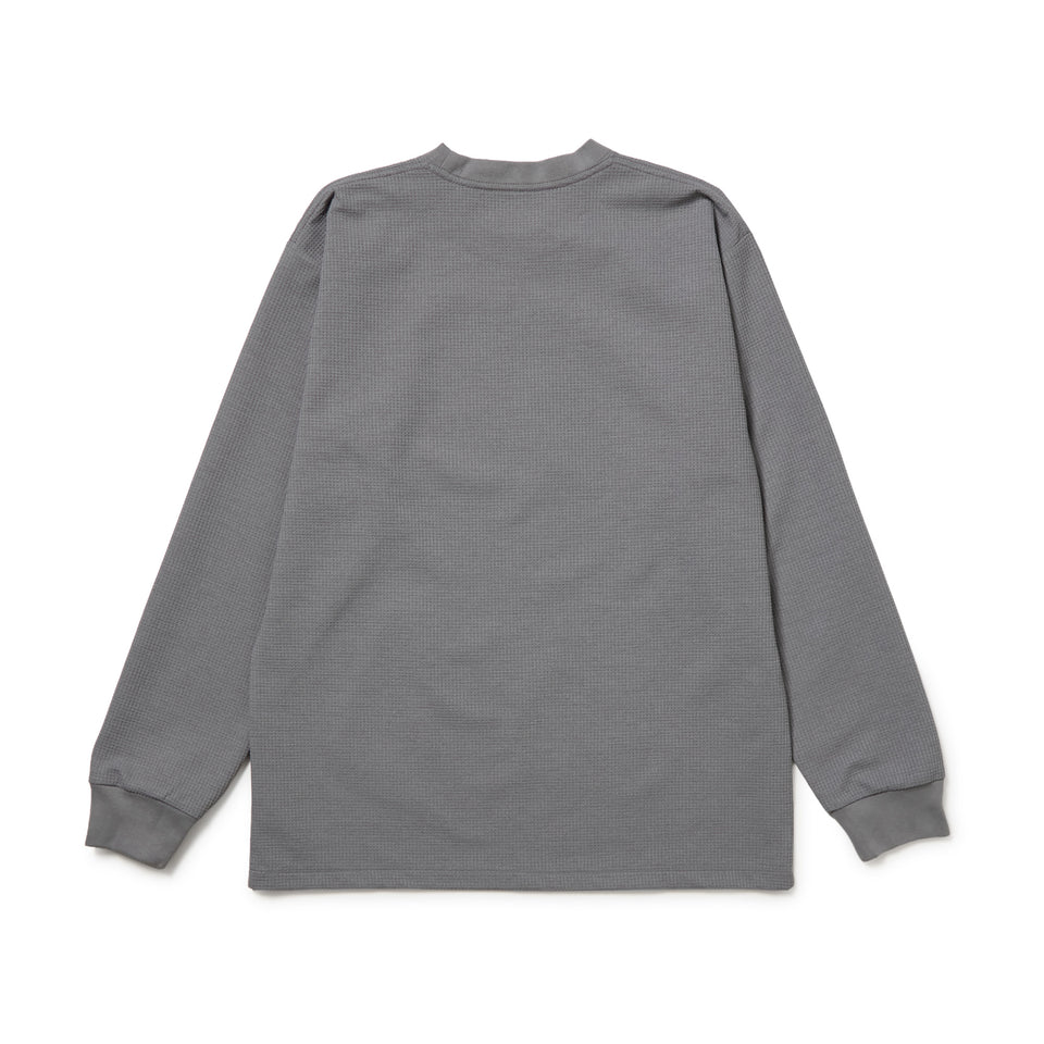 長袖 テック ワッフル Tシャツ College Logo グレー｜パフォーマンスアパレル | NEW ERA ニューエラ公式オンラインストア