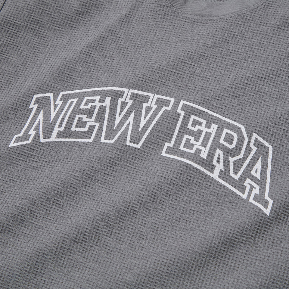 長袖 テック ワッフル Tシャツ College Logo グレー｜パフォーマンスアパレル | NEW ERA ニューエラ公式オンラインストア