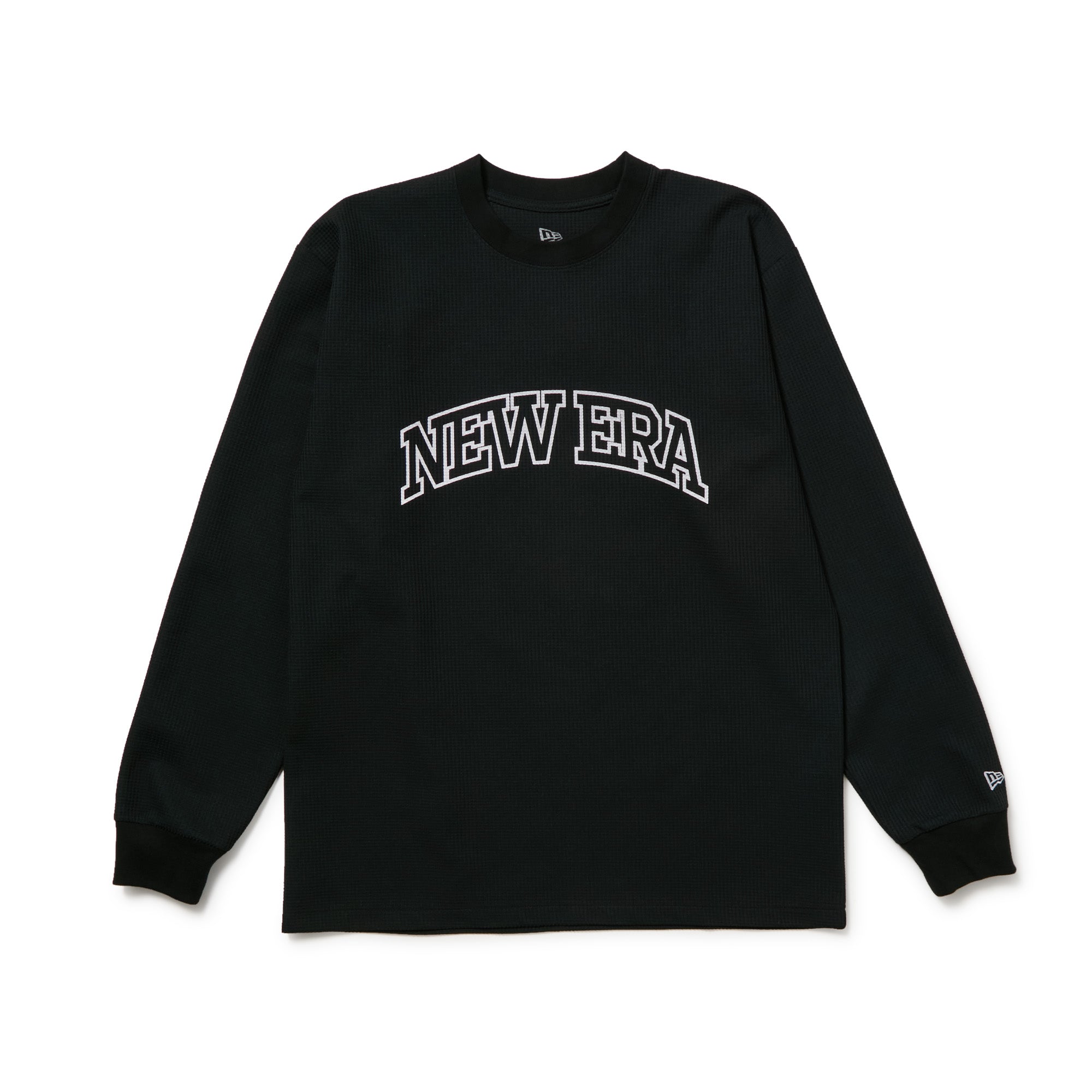 長袖 テック ワッフル Tシャツ College Logo ブラック｜パフォーマンス