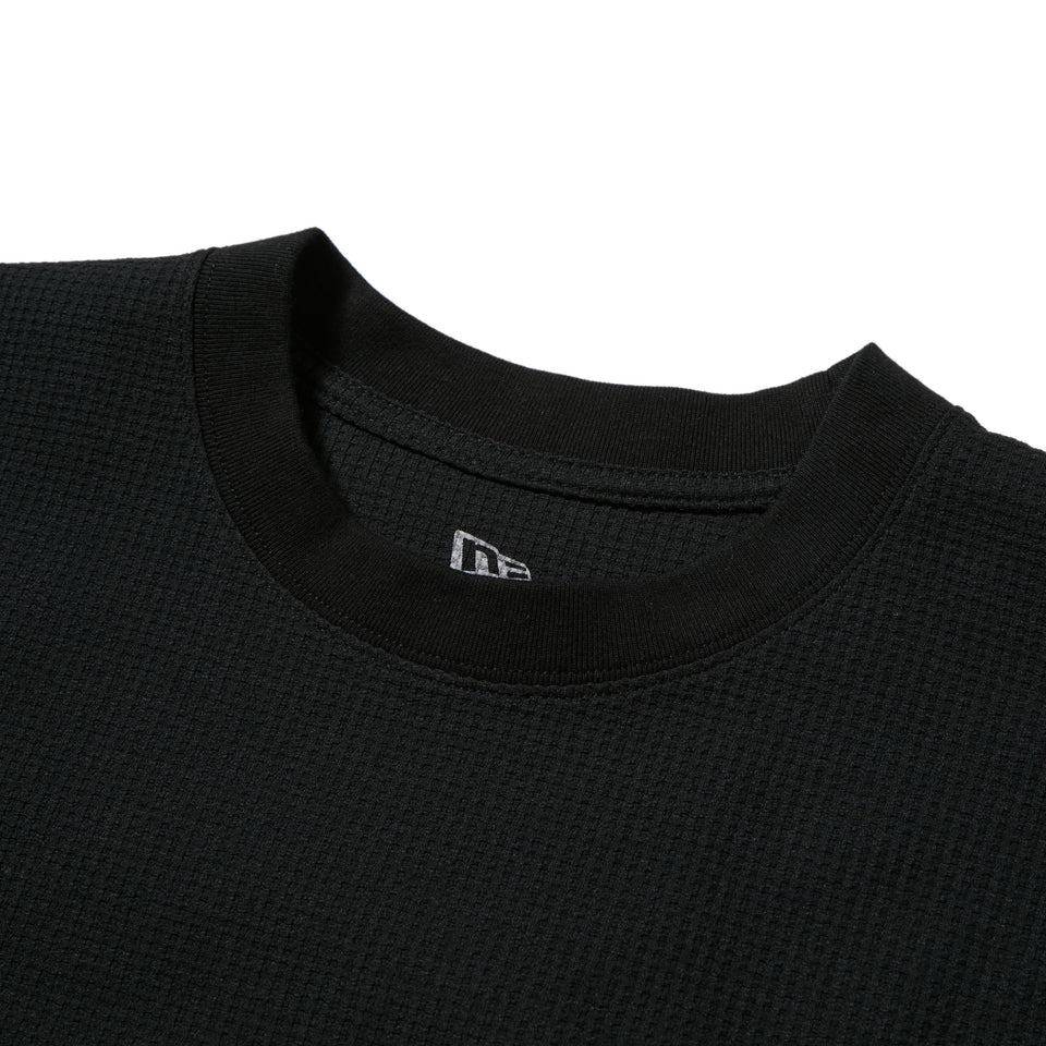 長袖 テック ワッフル Tシャツ College Logo ブラック｜パフォーマンスアパレル | NEW ERA ニューエラ公式オンラインストア
