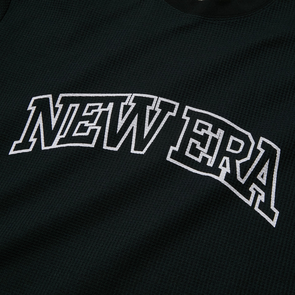 長袖 テック ワッフル Tシャツ College Logo ブラック｜パフォーマンスアパレル | NEW ERA ニューエラ公式オンラインストア