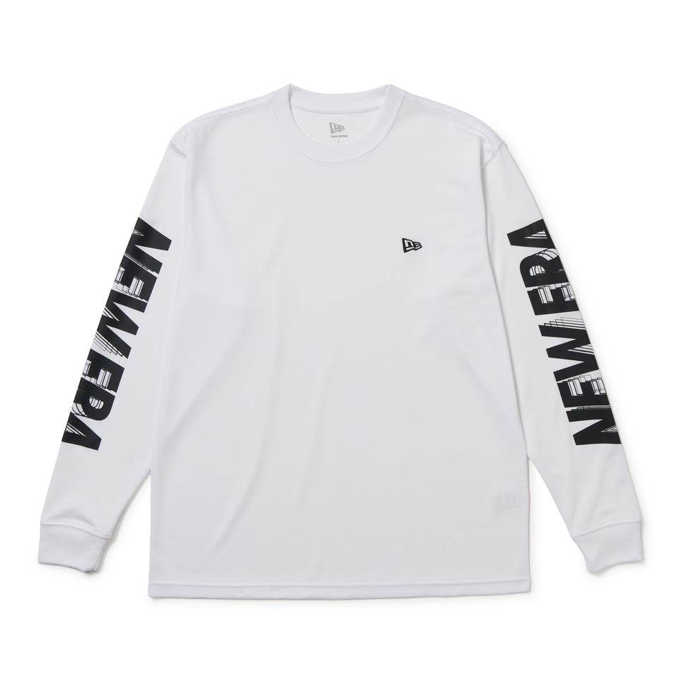 長袖 テック Tシャツ Sleeve Logo ホワイト｜パフォーマンスアパレル | NEW ERA ニューエラ公式オンラインストア