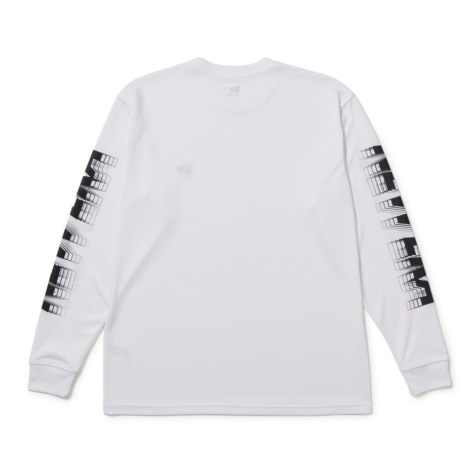 長袖 テック Tシャツ Sleeve Logo ホワイト｜パフォーマンスアパレル | NEW ERA ニューエラ公式オンラインストア