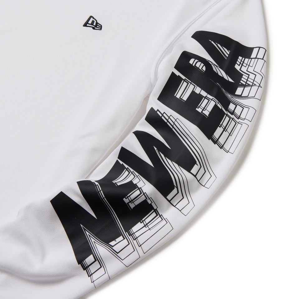 長袖 テック Tシャツ Sleeve Logo ホワイト｜パフォーマンスアパレル | NEW ERA ニューエラ公式オンラインストア